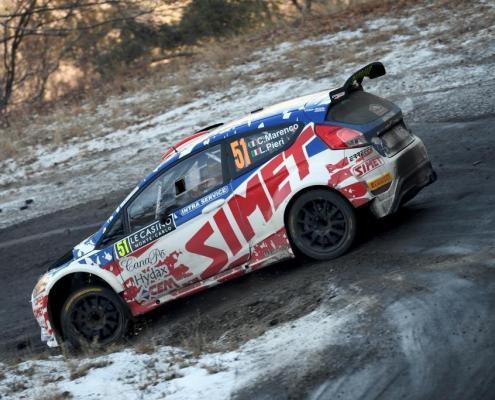 Claudio Marenco e Luca Pieri in azione al Rally MonteCarlo