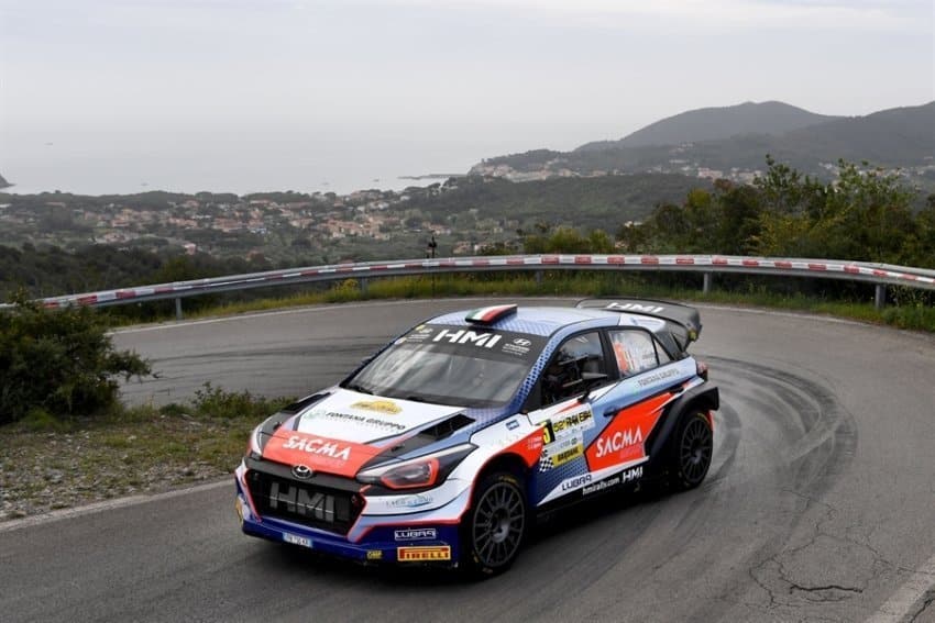 Corrado Fontana con la Hyundai i20 WRC al Rally Elba