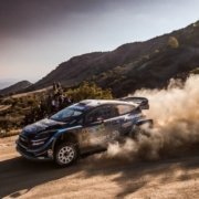 Elfyn Evans con la Ford Fiesta WRC al Rally Argentina 2018