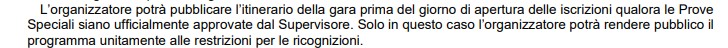 restrizioni ricognizioni