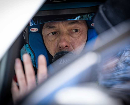 giandomenico basso al ciocco con il nuovo casco