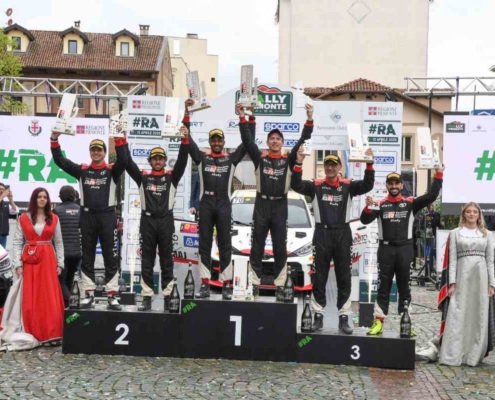 Il podio del Rally Regione Piemonte