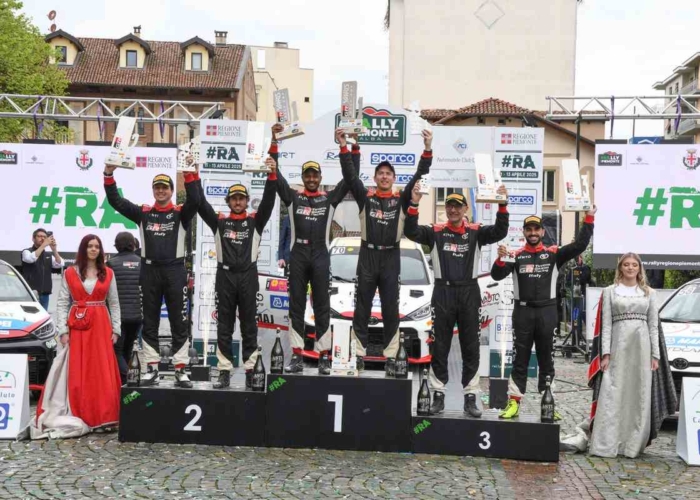 Il podio del Rally Regione Piemonte