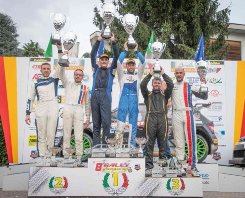 Il podio dell'edizione 2024 del Rally di Castiglione