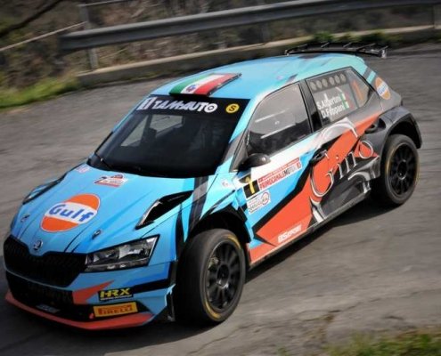 Stefano Albertini velocissimo con la Skoda Fabia R5 in Val Merula