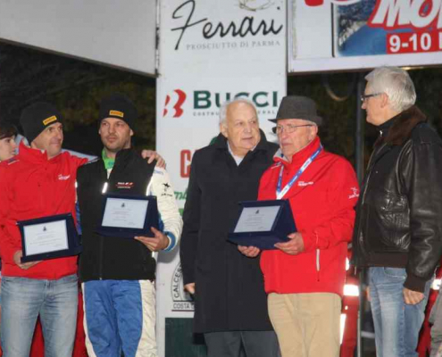 Da sinistra Michele Tedaldi, Andrea Galeazzi, il sindaco di Tizzano Bodria e Loris Mercadanti, foto Diessephoto