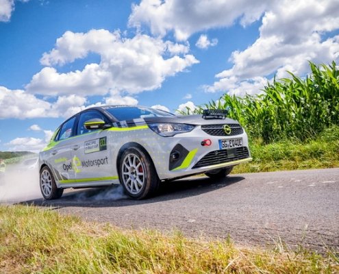 La Opel testa la Corsa e-Rally per il monomarca