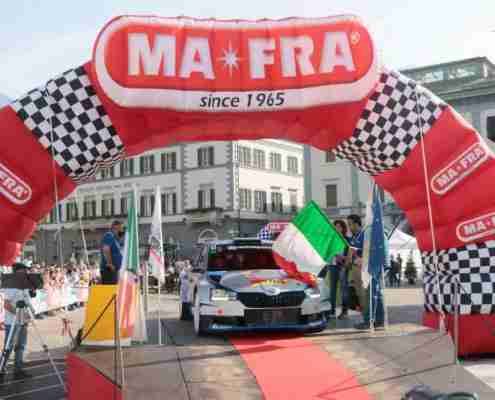 Partenza del Rally Coppa Valtellina 2021