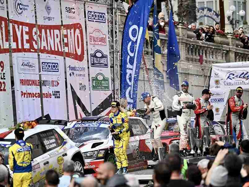 Podio del Rallye Sanremo 2022