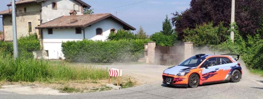 Luca Rossetti in test con la Hyundai sullo shakedown di Alba