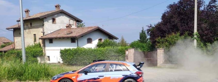 Luca Rossetti in test sul percorso dello shakedown di Alba in vista del CIWRC 2020 (foto Elio Magnano)