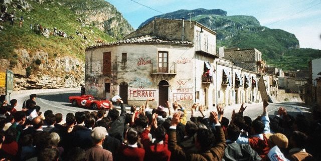 Targa Florio 1965, Collesano, la Ferrari 330 P2 di Vaccarella-Bandini