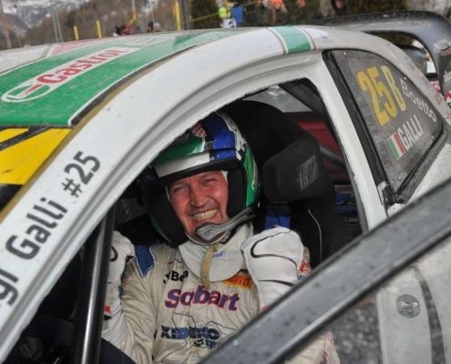 Gigi Galli al via di Rallylegend