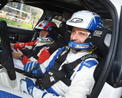 Corrado Pinzano con la Skoda Fabia R5