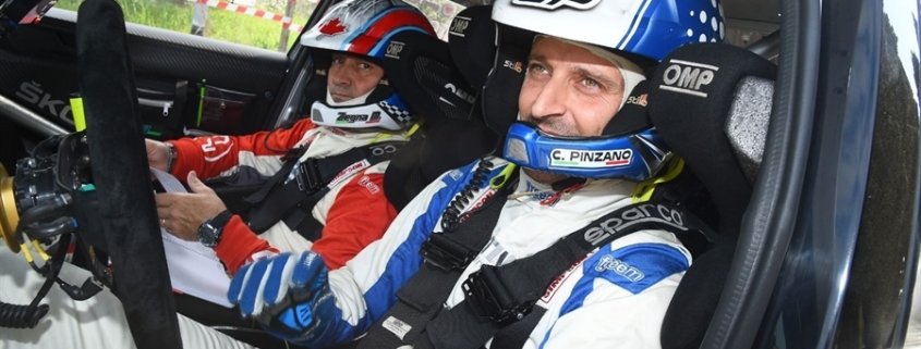 Corrado Pinzano con la Skoda Fabia R5
